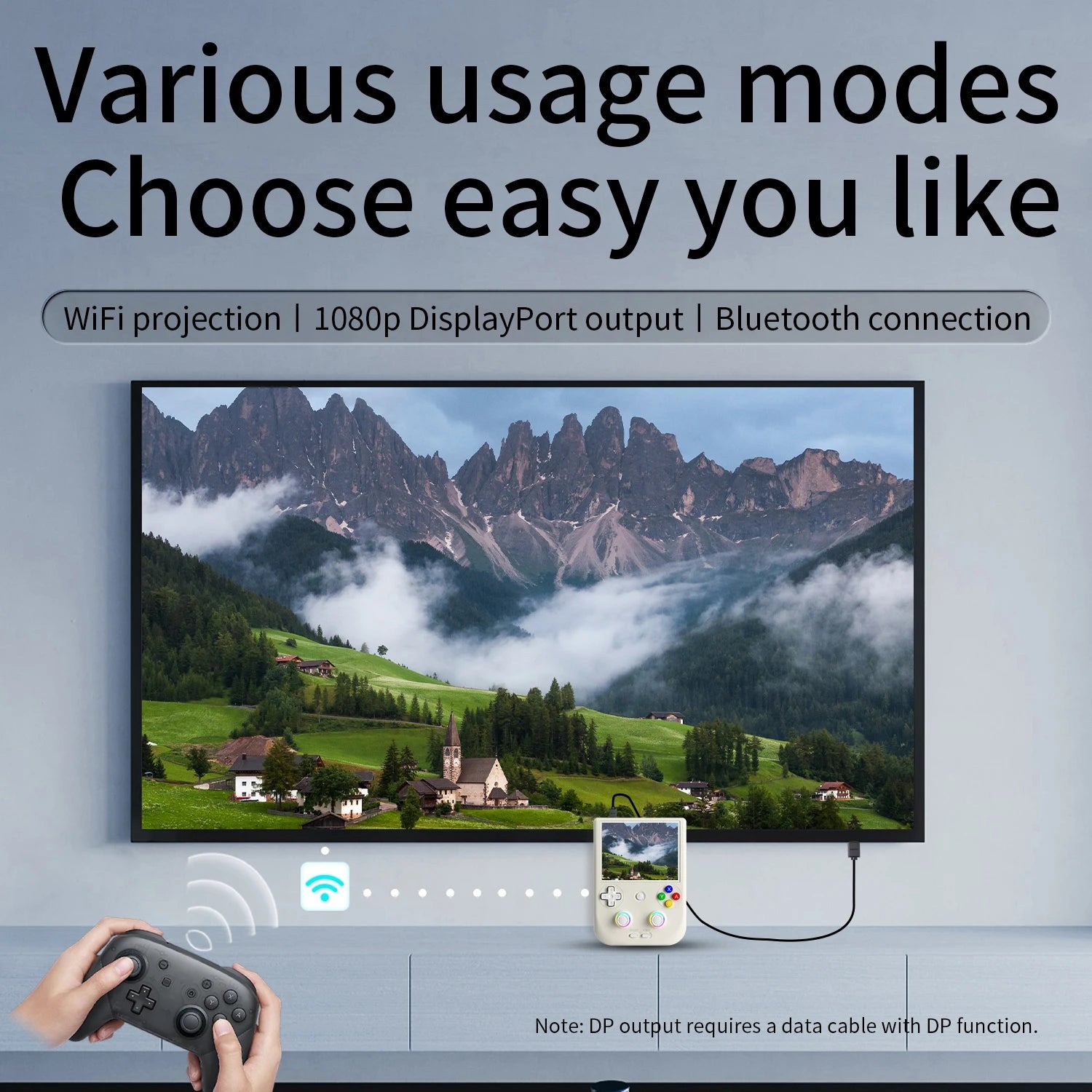 ANBERNIC RG406V Portable Game Console 4’’ IPS Touch Screen Android 13 Unisoc T820 64-bit Game Player 5500mAh RGB lighting