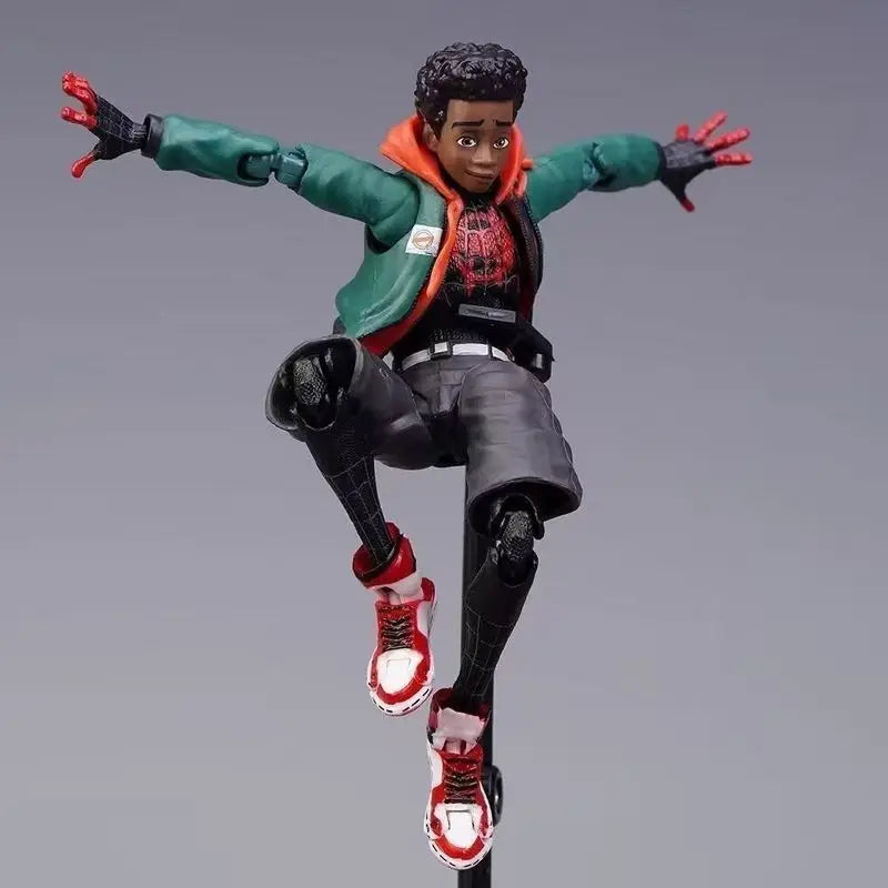Stock Sv Action Spiderman Miles Morales Action Figure Collection Sentinel Spider-Man Into The Spider Verse Figures Model Toys