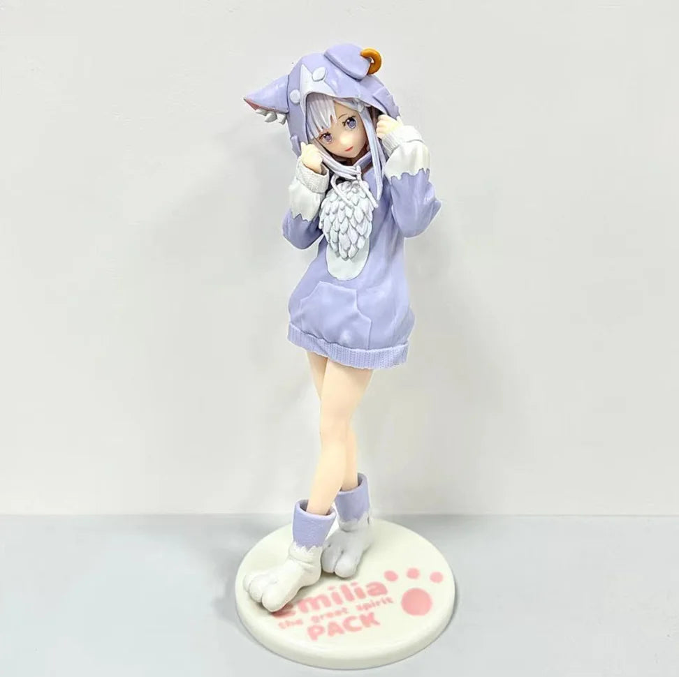 20cm RE: Zero-Starting Life in Another World Anime Figure Emilia Rem Ram Puck Starting Action Figures Collection Model Doll Toys
