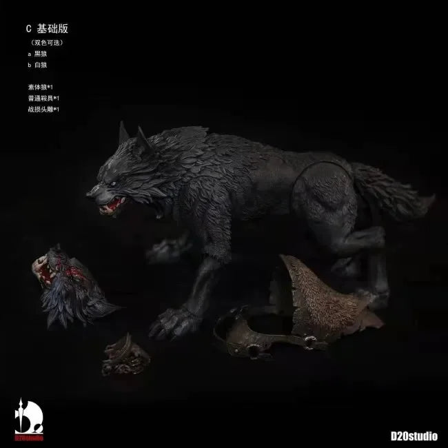 D20 Studio 1/12  Wolf  Pig Soldier Dolls Scene Decorations Fierce GiantMount Iron Blade 6" 7 "Action Figure Gift