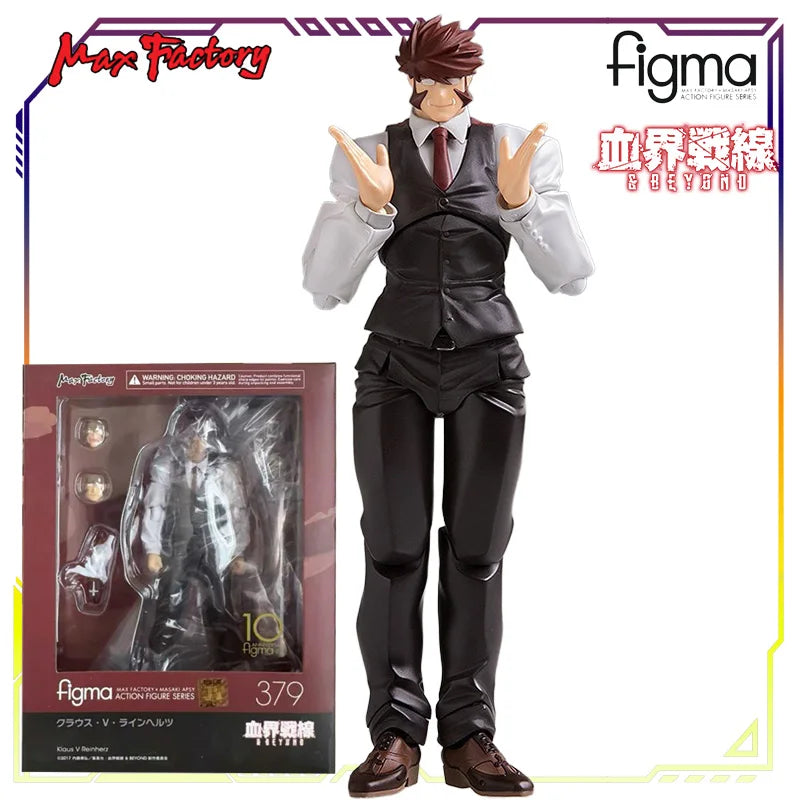 Max Factory Original Figma KEKKAI SENSEN Series Klaus V. Reinhertz Anime Action Figure  Model Toys Movable Model Gifts Fo Boys