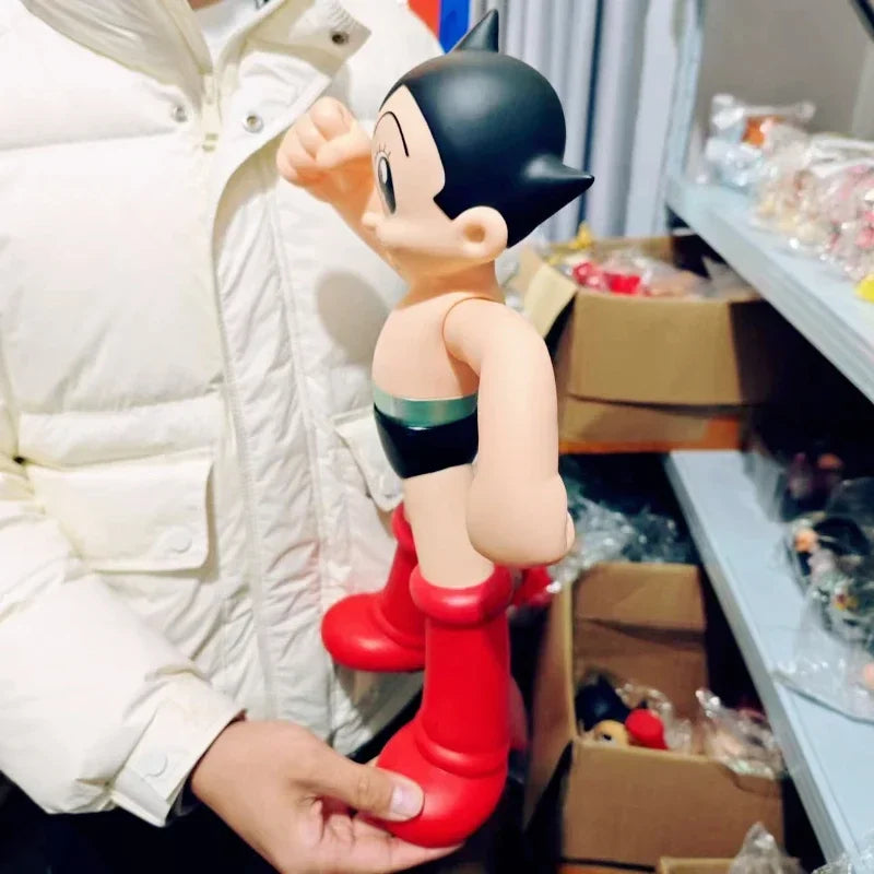 New 40CM Large Anime AstroBoy Mighty Atom Tetsuwan Atom Movable PVC Action Figures Statue Collection Model Toys Holiday Gifts