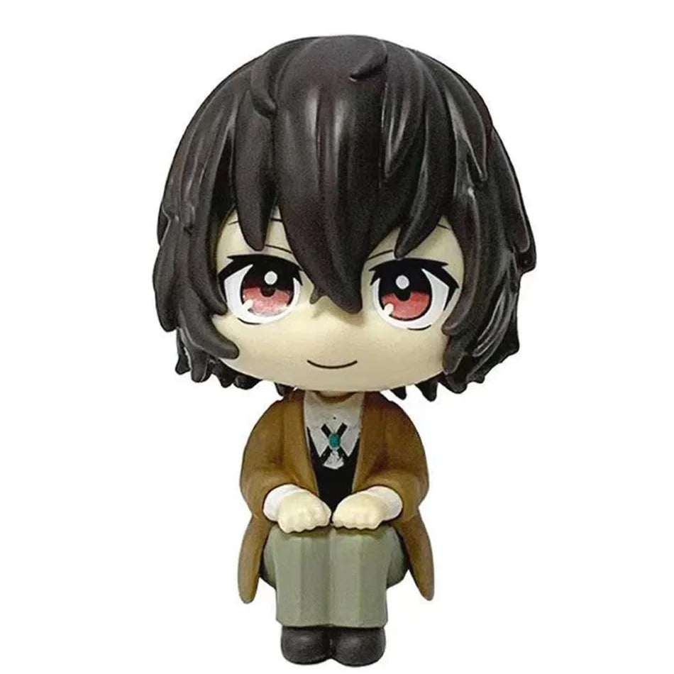 10cm Bungou Stray Dogs Anime Figure Look Up Nakajima Atsushi Action Figure Q Version Dazai Osamu Figurine PVC Collection Toys