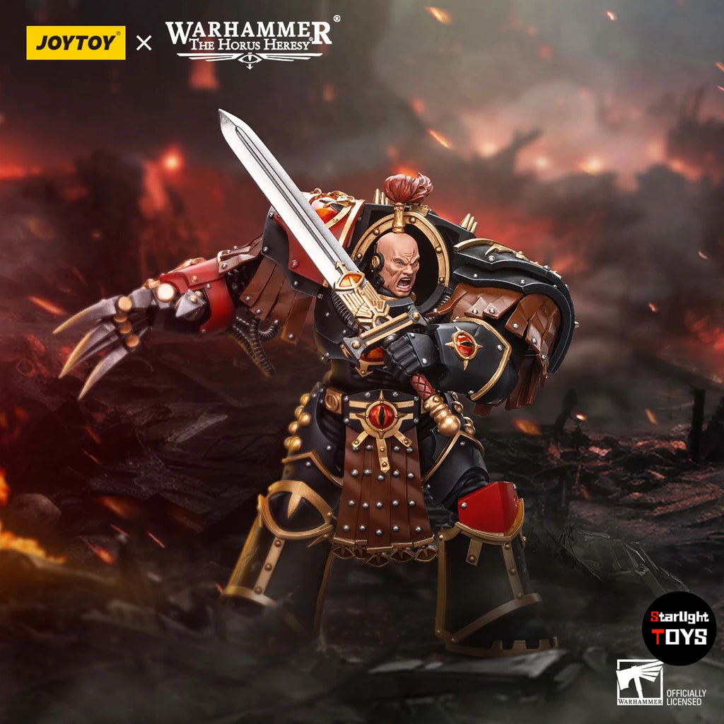 JOYTOY 1/18 Action Figure Warhammer 40K Sons of Horus Ezekyle Abaddon First Captain of The XVith Legion Model Toy Gifts