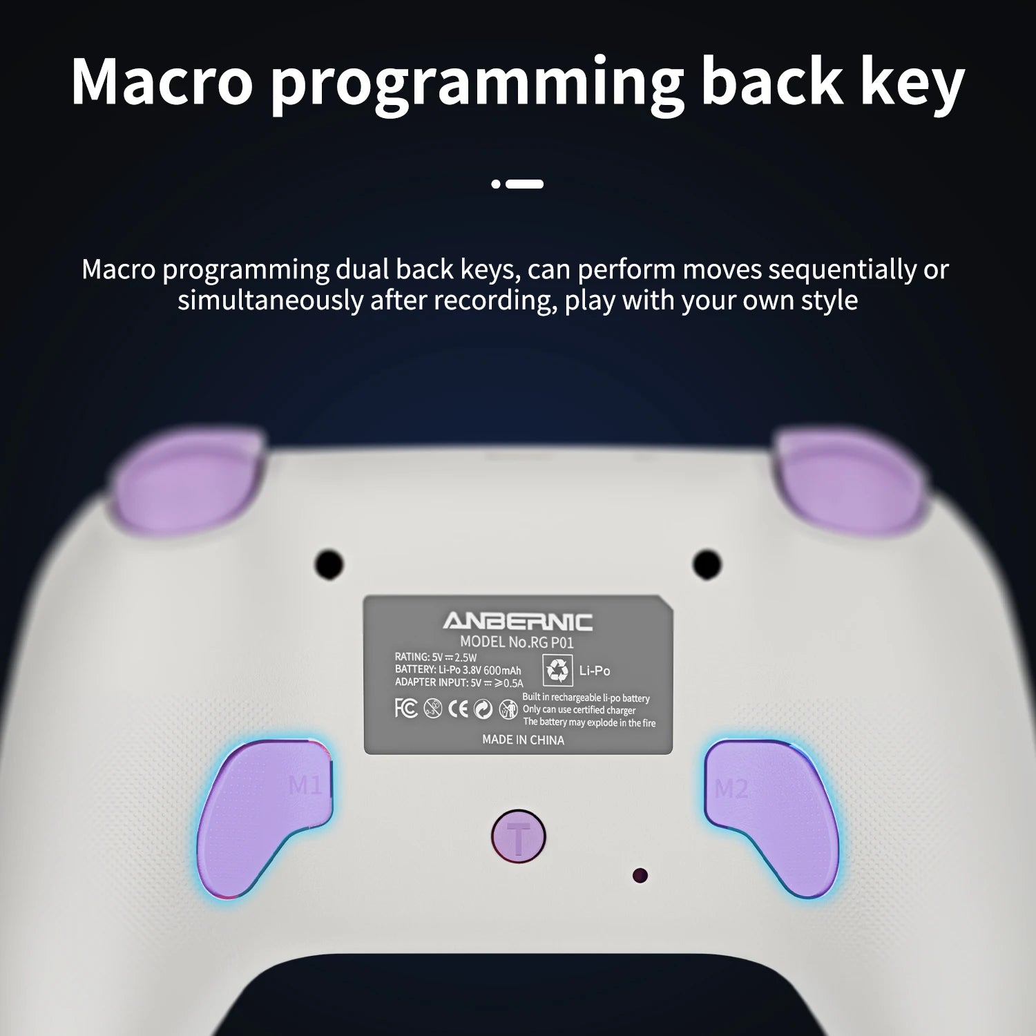 ANBERNIC RG P01 RGP01 Gamepad Wired Wireless Bluetooth RGB Hall Effect Joystick XBOX Game Controller for PC Android IOS Steam