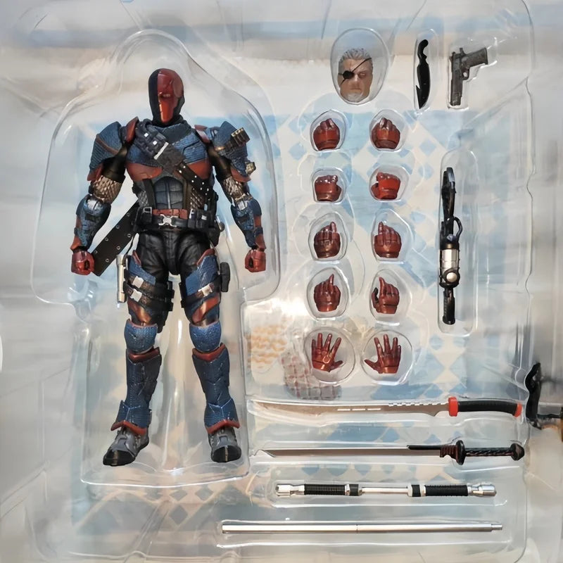 Original In-Stock Yuanye Culture Liangpin Manufacturing Batman Arkham Knight Deathstroke Action Figure Model Desktop Toys Gifts
