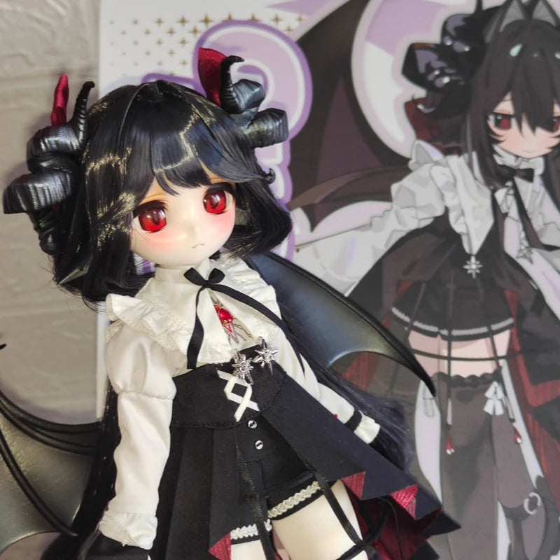 Official Tinyfox Dark God Grafa Mjd 1/6 Scale Articulated Doll Anniversary Style Full Set 2d Collect Model Girl'S Birthday Gift