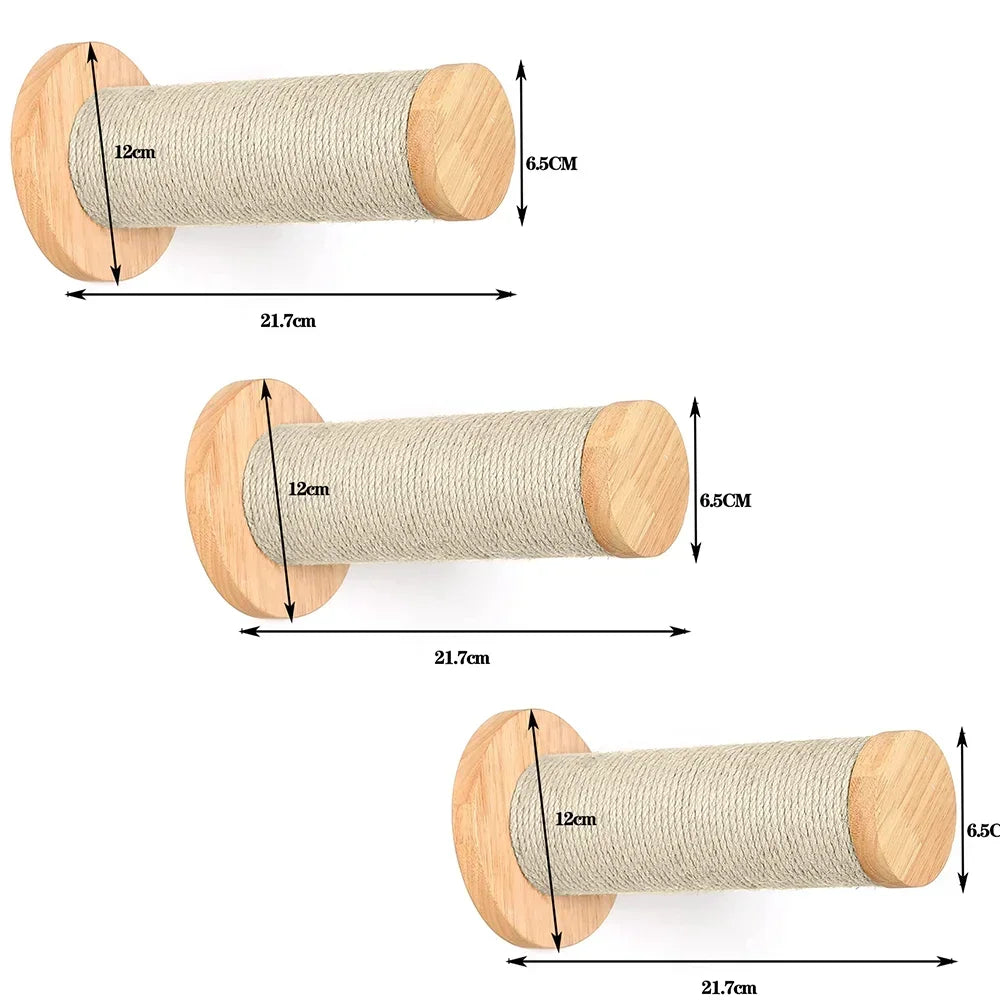 Cat Climbing Shelf Wall Mounted Cat Tree Tower Scratcher Hammock Sisal Stairs House Pet Furniture Cats Accessories Exercise Toy