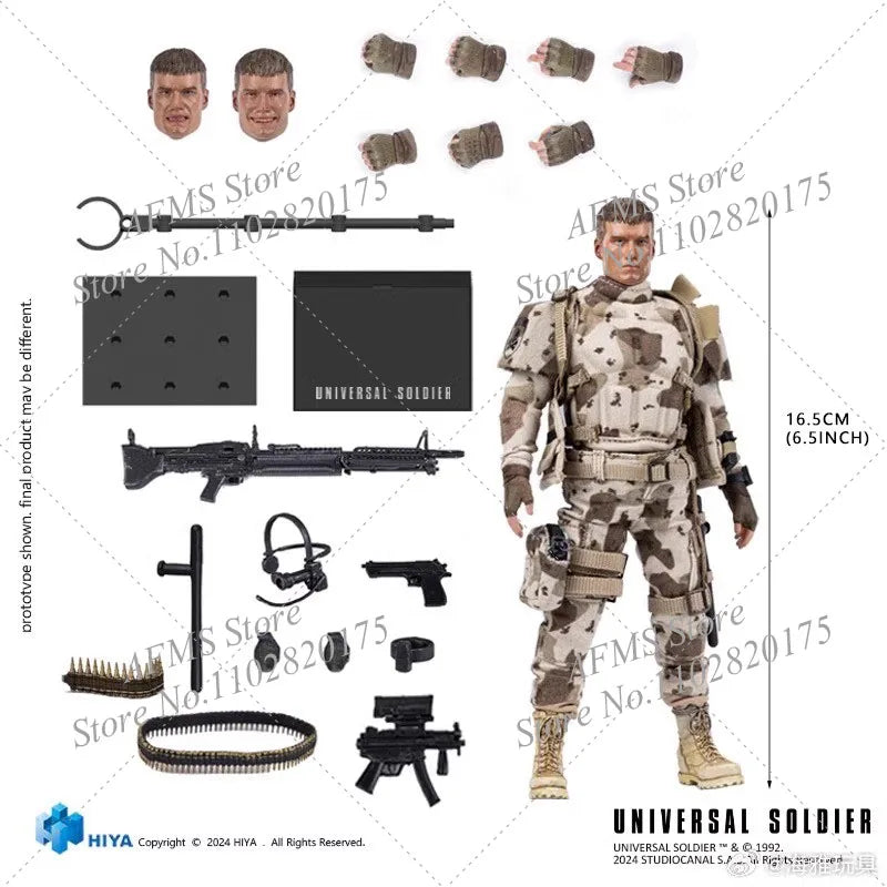 Hiya 1/12 Scale Collectible Figure Universal Soldier Andrew Scott Camouflage Combat Suit Version 6Inch Men Soldier Action Figure