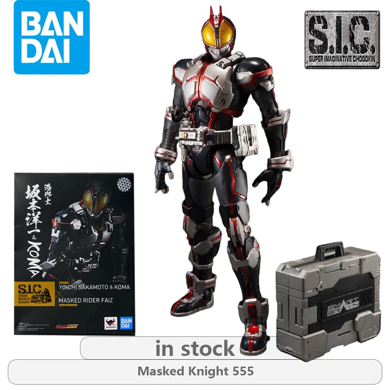 BANDAI Original S.I.C.series Yoichi Sakamoto Kamen Rider Faiz Arena Anime Action Figure Model Toys Movable Model Gifts Fo Boys
