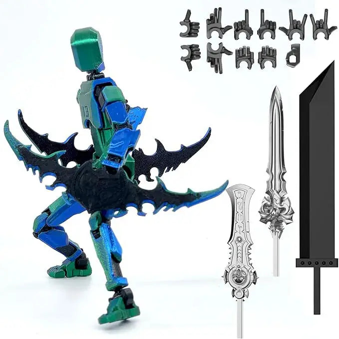 Lucky Poseable 13 Joints 3D Printed Mannequin DIY Desktop Toy for Kids 3rd Generation Robot