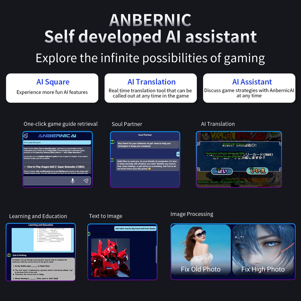 ANBERNIC RG 477M Retro Handheld Games Console 4.7" LTPS In-Cell Touch Screen Aluminum Alloy Android 5300mAh AI Assistant RG477M