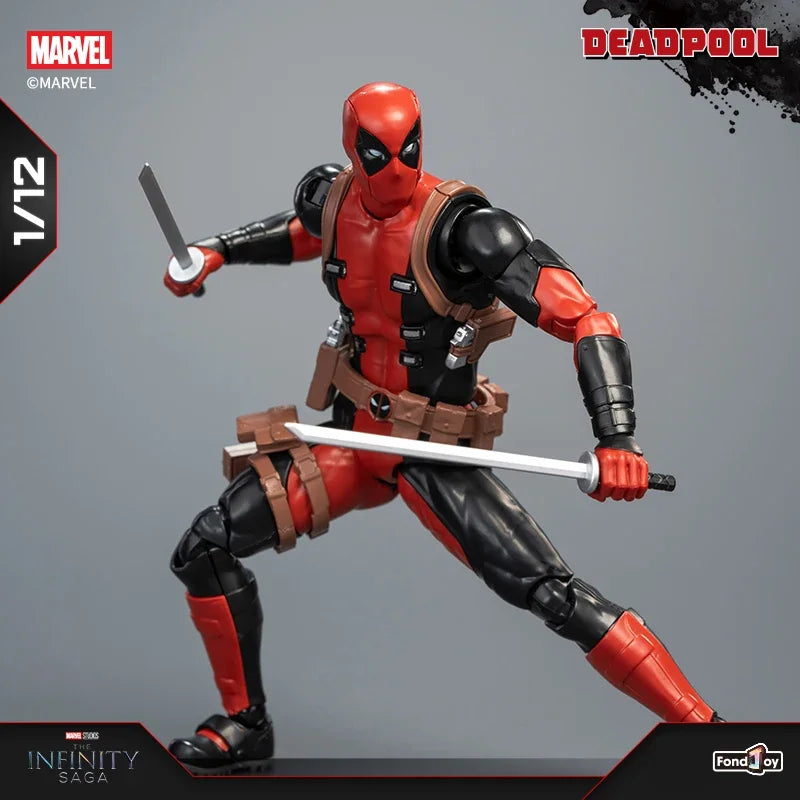New Fondjoy Deadpool Assembled Model 1/12 Action Figure Movie Characters Collectible Model  PVC Model Toys Boys Birthday Gifts