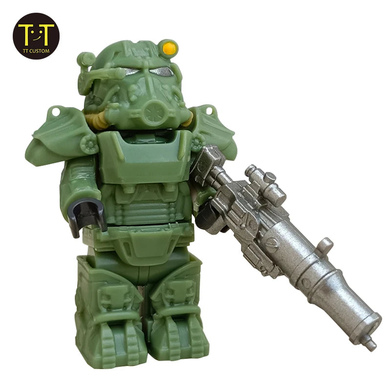 1PCS Military Soldiers Mini Anime Action fallouts Figures Weapons Robot Mecha Building Blocks Bricks DIY Toys for KIDS gift