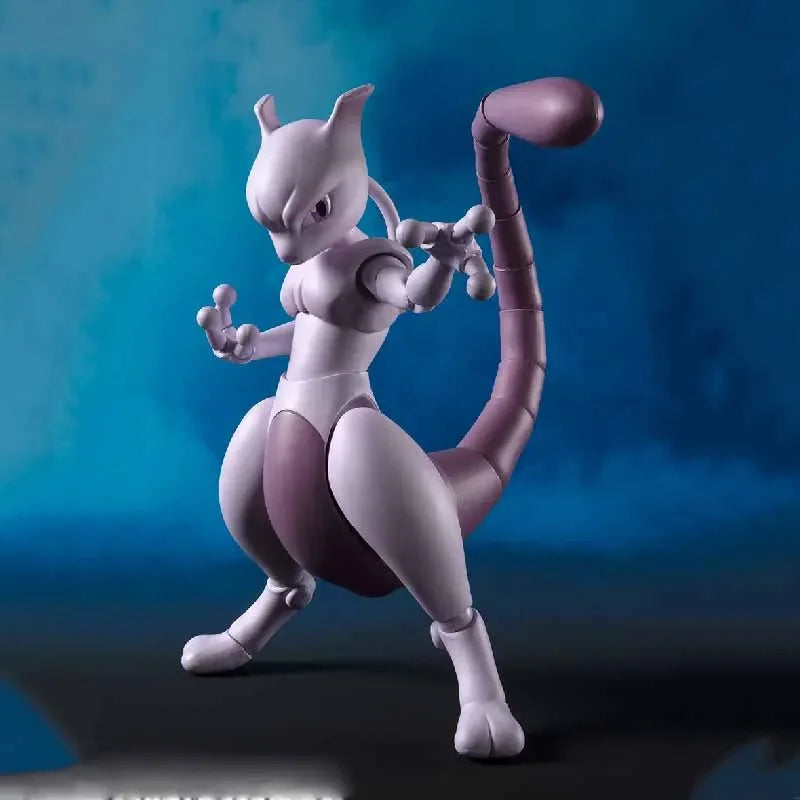 Bandai Original SHF  Anime Figure pokemon Arts Remix KAMEX MEWTWO Action Figure Toys For Boys /Girls /Kids /Christmas Gift