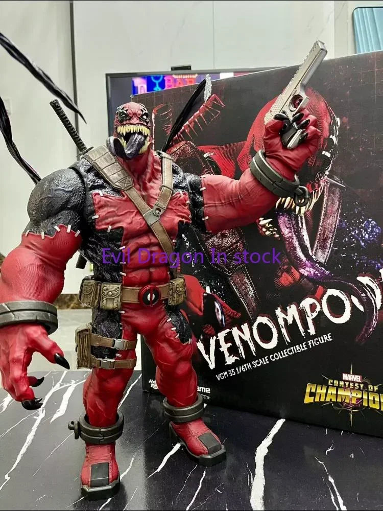 Original Marvel Venom Pool Action Figure Toy Movie Character Portrait Model 1:6 36.5cm Collectible Gift in stock