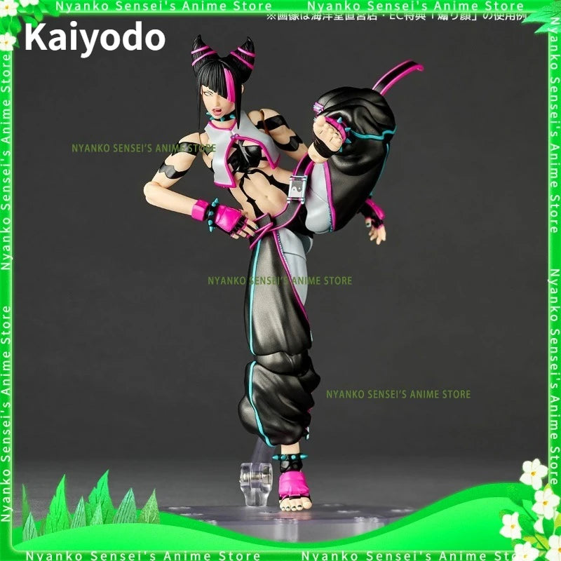 In Stock Kaiyodo Juri Han Revoltech Amazing Yamaguchi Street Fighter 6 Action Figure Anime Model Trendy Toys Desktop Collectible