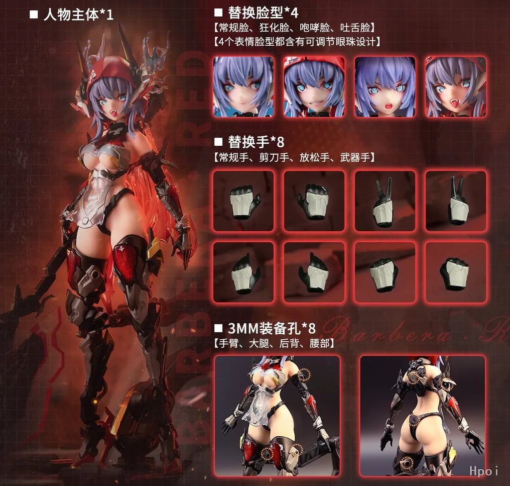 【In Stock】Original Nuclear Gold Reconstruction AniMester Thunderbolt Barbera Red 1/9 Action Figure Toys Collection Model