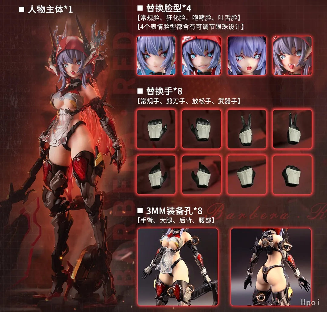 【In Stock】Original Nuclear Gold Reconstruction AniMester Thunderbolt Barbera Red 1/9 Action Figure Toys Collection Model