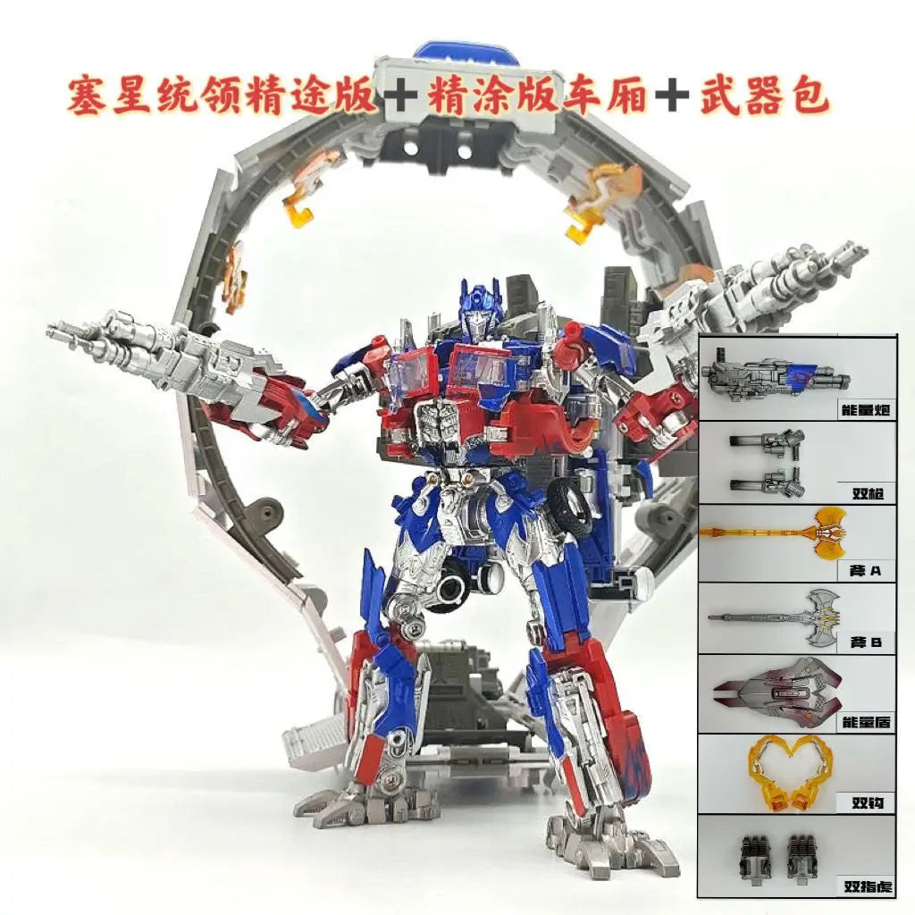 Transformationsspielzeug Baiwei Optimus Commander Robot TW1022 Anhänger Modell CY01 Taktischer Container TW1122 Action Deformationsfigur