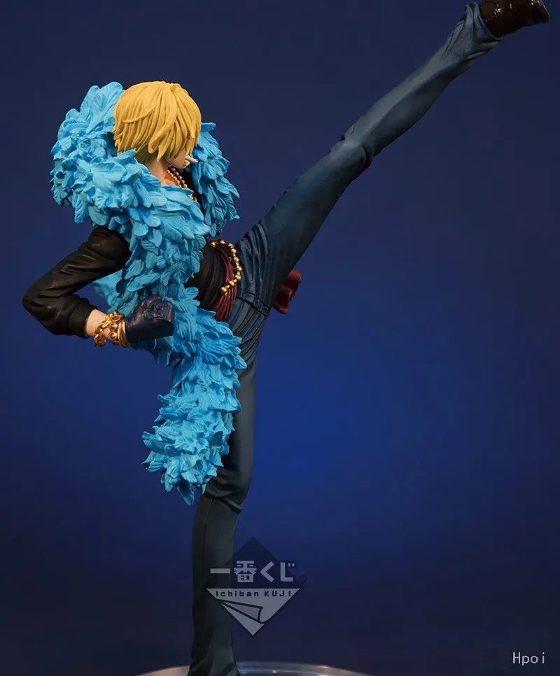 16CM Аниме One Piece Санджи Фигурка 20-та годишнина Син Комплект Кукла Модел Играчка Подаръчна Колекция Aciton Фигурка PVC