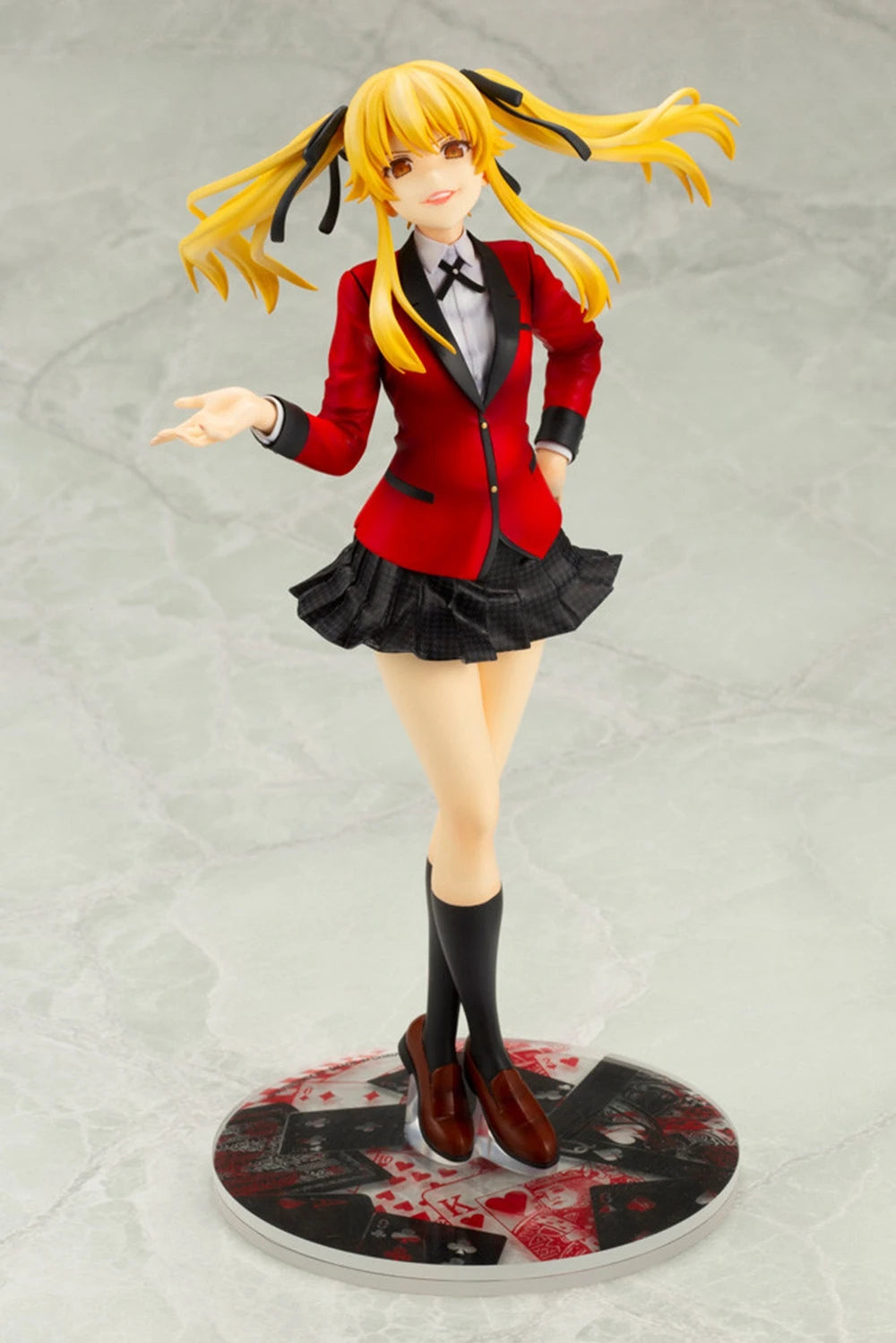 24CM Anime Kakegurui Twin Meari Saotome Figure Standing Model Toy Gift Collection Replaceable Face PVC Action Figure