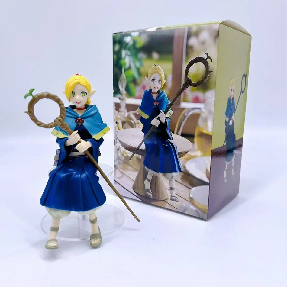 Köstlich im Dungeon Marcil Donato Anime-Mädchen-Statue Dungeon Food Leo Stouten Actionfigur Modell Sitzpuppe Spielzeug Geschenk