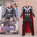 High Quality 30cm Marvel Avenger Toy Thanos Spiderman Iron Man Captain America Thor Black Panther Sound And Light Holiday Gifts