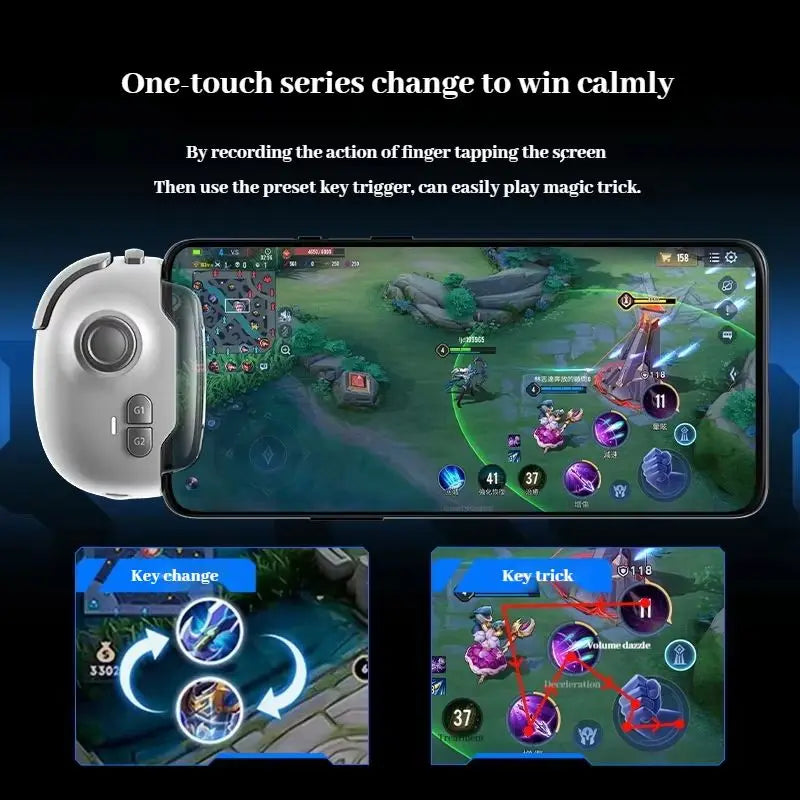 Memo Mobile Game Joystick MB03 MB02 – Kabelloser Gamecontroller mit Ein-Klick-Kombination, intelligenter Druckknopf für Smartphone und Tablet