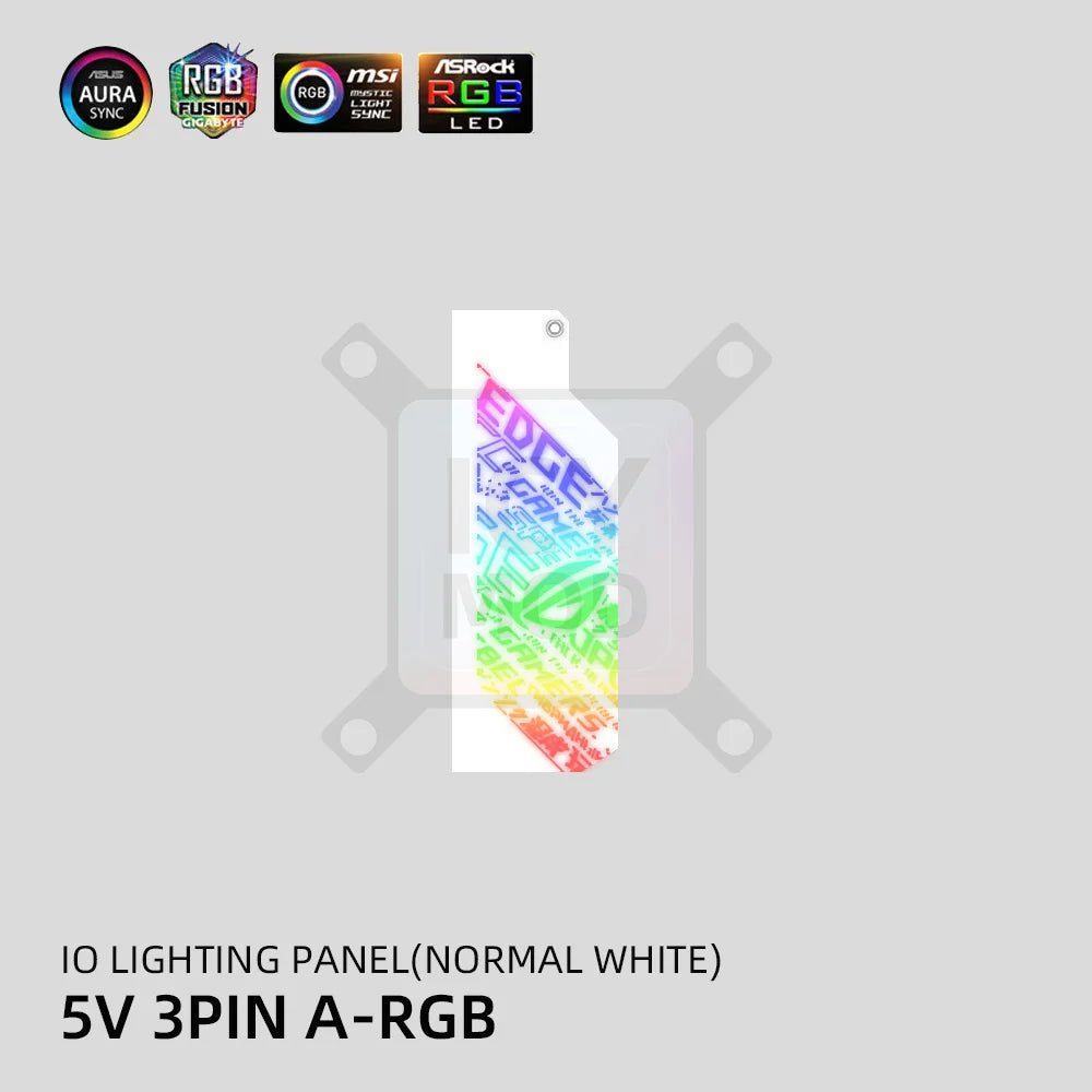 DIY Motherboard IO Decoration Cover RGB Lighting Panel Chassis MOD ARGB MOBO I/O Customize Mainboard Cover AURA SYNC PC Case