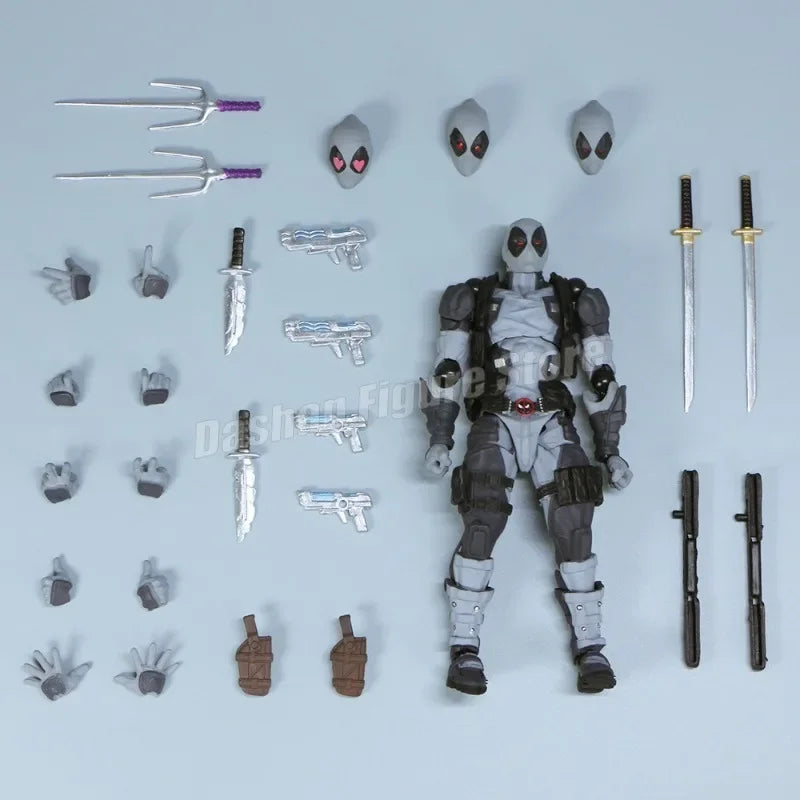 Erstaunliche Yamaguchi 025EX Deadpool 3 Actionfigur PVC-Kollektion 15 cm Revoltech Wade Winston Wilson Bewegliche Figuren Modellspielzeug