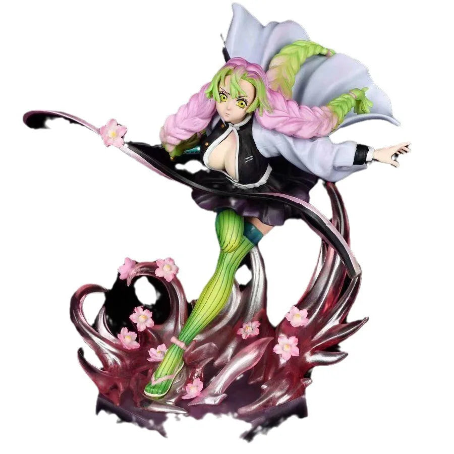 22cm Demon Slayer Kanroji Mitsuri Anime Girl Figure Model Gk Statue Boys Collection Desktop Decoration Ornament Toys Gifts