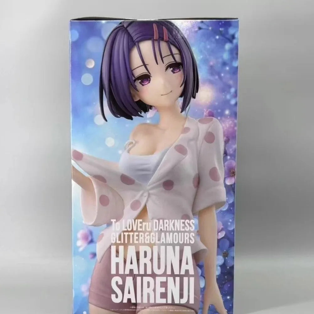 In Stock Bandai Original Genuine Banpresto Anime To Love-Ru Darkness Glitter&Glamours Haruna Sairenji 23cm Model Toy Figure Gift