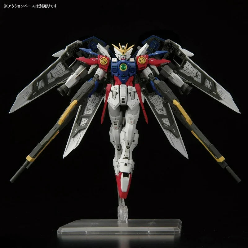 2026 Bandai RG 1/144 WING GUNDAM ZERO Model Kit Anime Action Fighter Assembly Desk Decoration Models Collection Toy Figure Gift