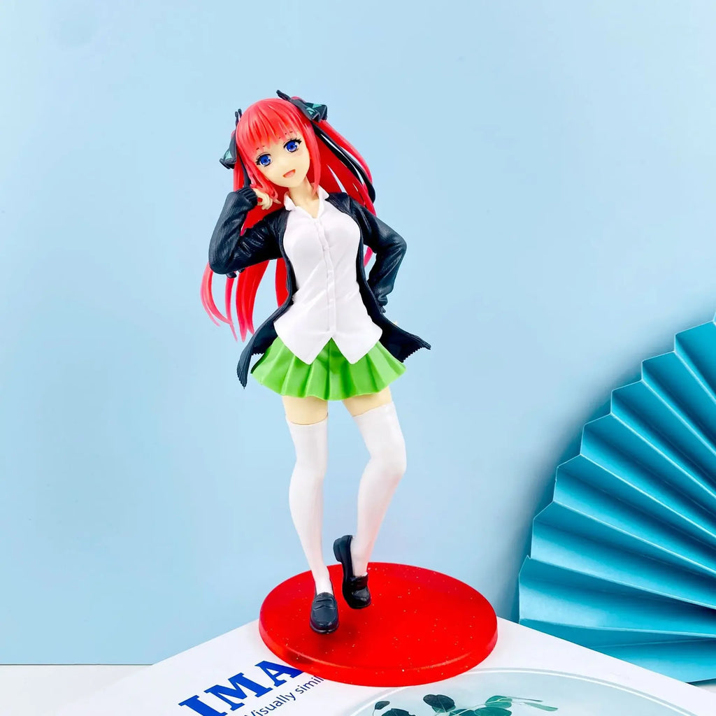 The Quintessential Quintuplets Anime Figures Nakano Ichika Nino Itsuki School Uniform Standing Static Collection 20CM PVC Toy