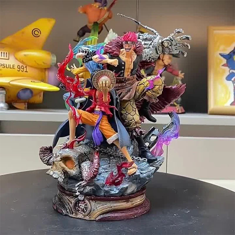 22 см Фигурка от едно парче, трима капитани, аниме фигурка, дете, закон, Луфи, екшън, PVC модел, статуя, кукла, колекция, декорация, играчки, подаръци