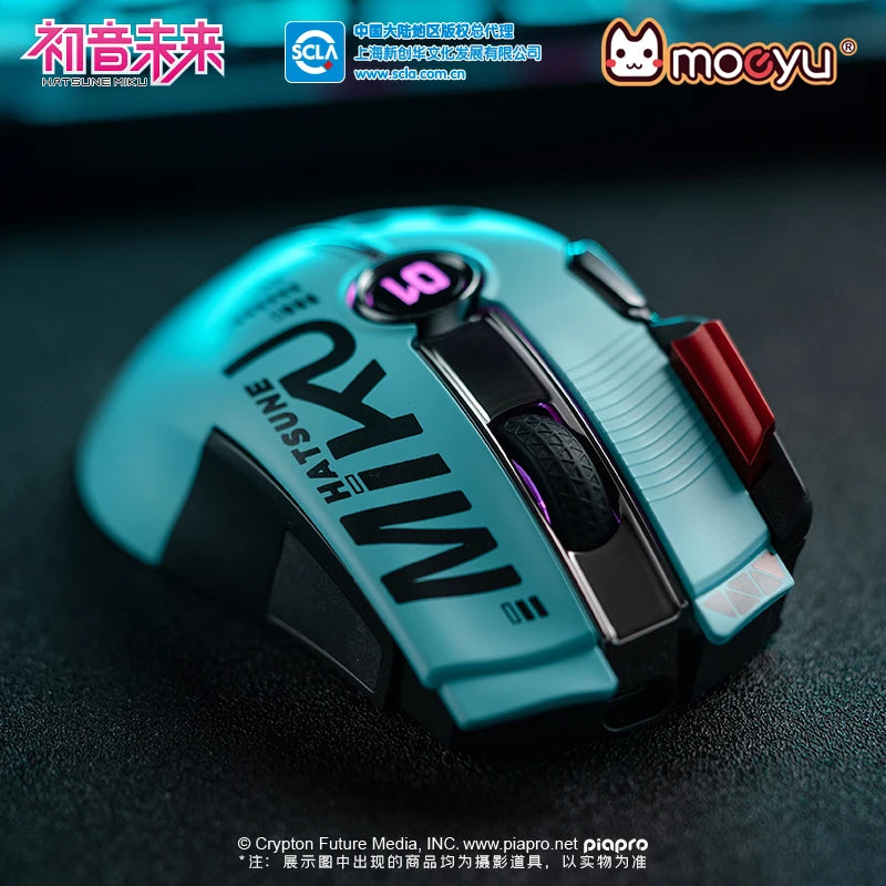 Tcv Hatsune Miku Gaming Mouse Usb 2.4g Wireless Rgb Light Up 12000 Dpi Ergonomic Mice For Pc Laptop Desktop Computer Gamer