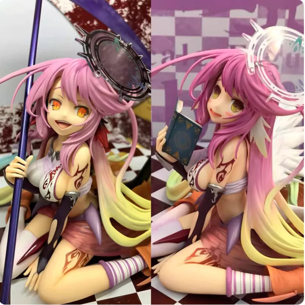 13cm No Game No Life: Zero Azriel Shiro Jibril 1/7 Great War Ver. Phat Anime PVC Action Figure Toy Game Collectible Model Doll