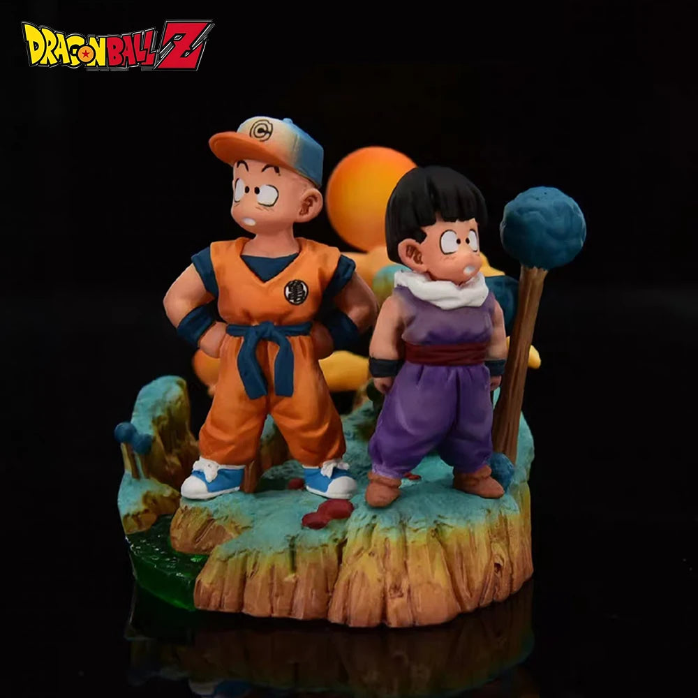 6 cm/2,36 Zoll Anime Dragon Ball Figur Krillin und Gohan Actionfiguren PVC Statue Desktop Ornamen Sammlung Modell Spielzeug Geschenke
