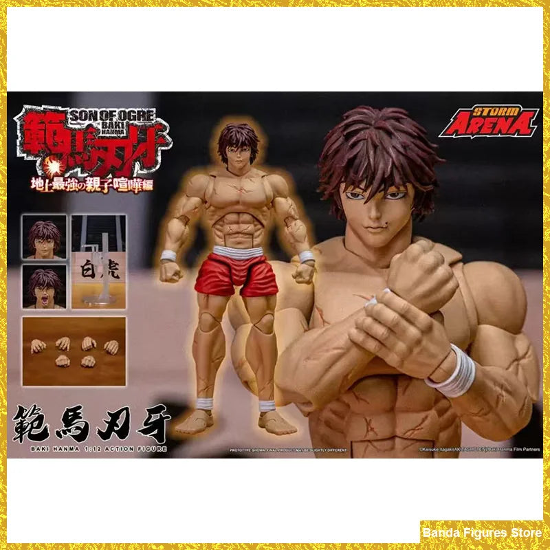 Original Storm Toys ARENA 1/12 BHSA01 Hanma Baki Double Head Mini Soldier Figurine In Stock Anime Collection Figures Model Toys