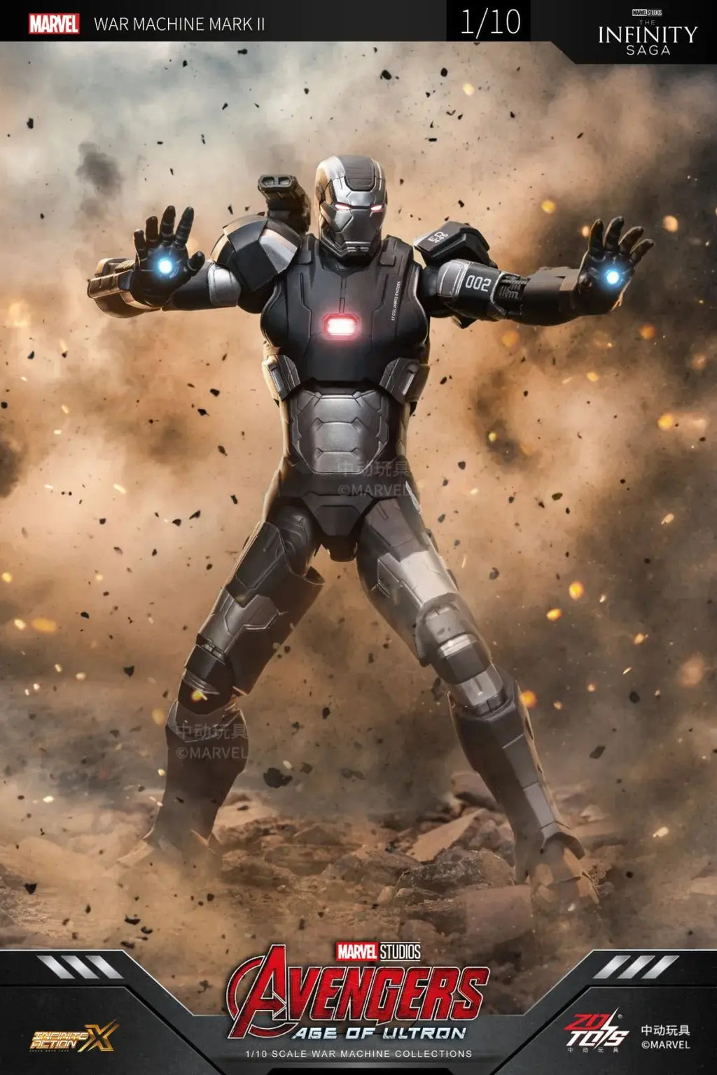 1/10 Original ZD Toys Iron Man MK2 War Machine2.0 MK16 MK11 MK24 MK35 MK47 Tony Stark Collection Model Action Figure Kids Toys