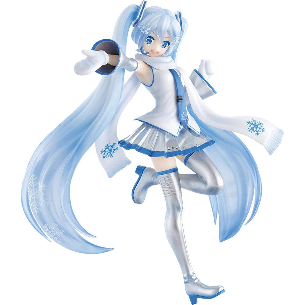 In Stock Original Banpresto Ichiban Kuji Hatsune Miku Snow Miku Figure Anime Genuine Collectible Boxed Model Dolls Toy Gift