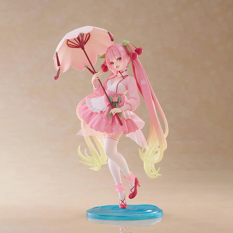 In Stock TAiTO AMP+ Hatsune Miku Sakura Miku ~Sakura Dress Ver.~ PVC 21CM Anime Action Figures Model Collection Toy
