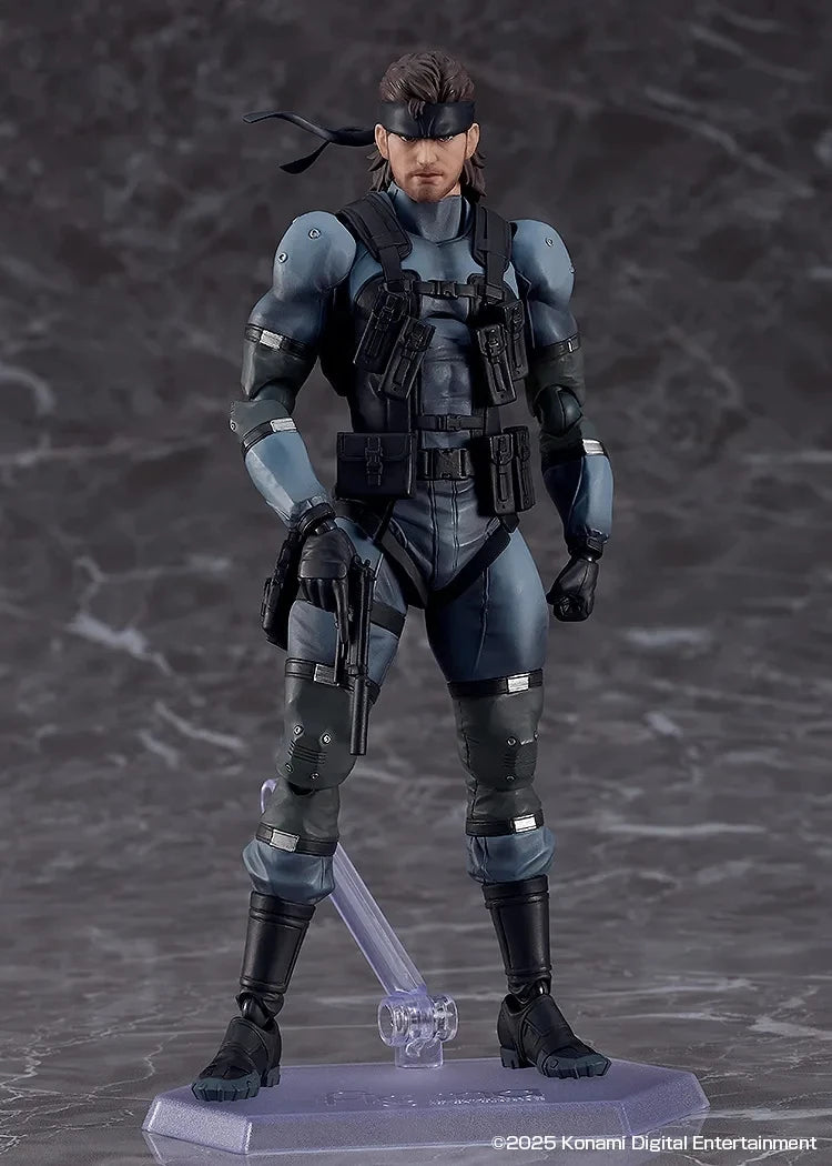 Brand New Max Factory GSC Figma 645 Metal Gear Solid 2 Sons of Liberty Solid Snake Anime Figure Action Collectible Dolls