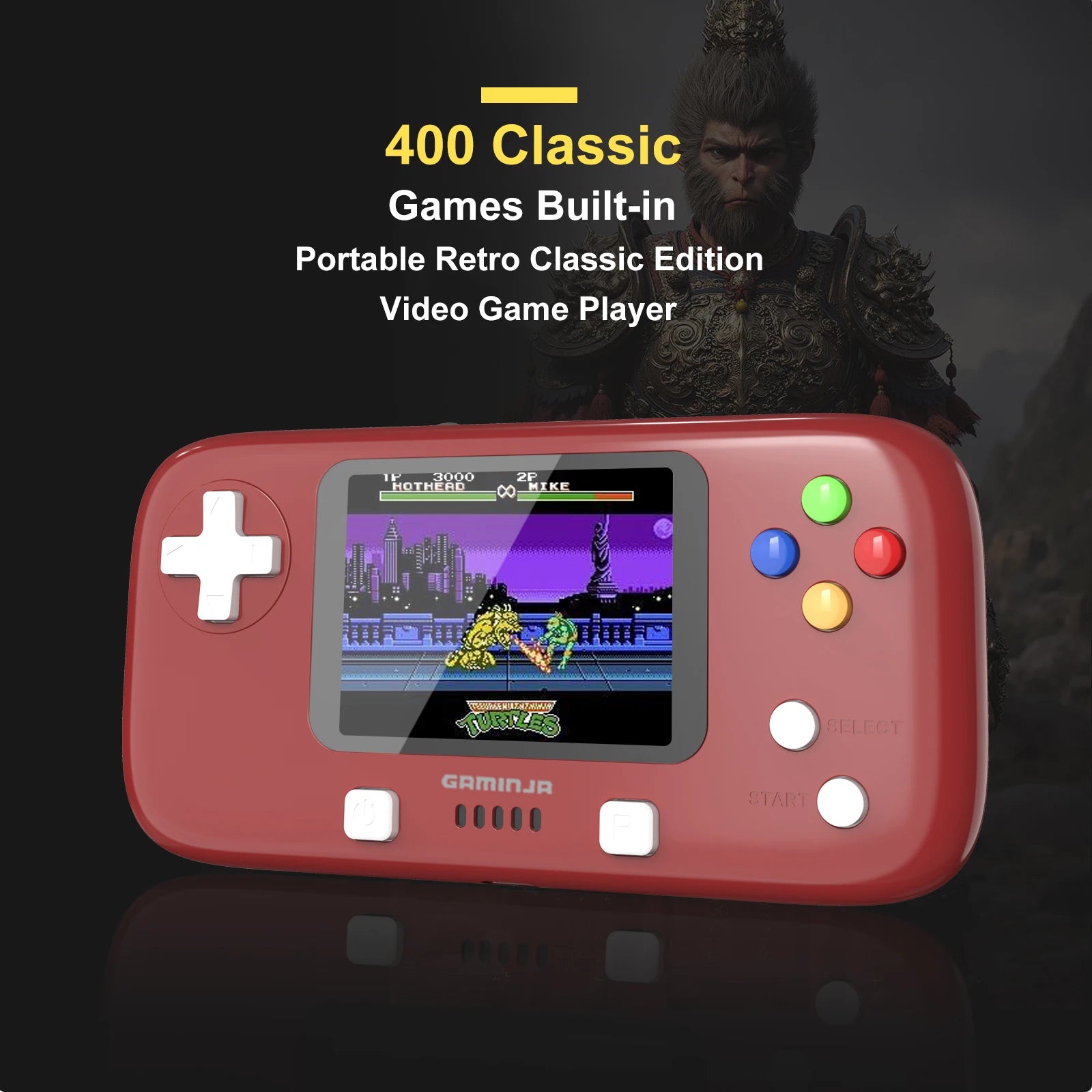 GAMINJA GC76 400 IN 1 Classic Games Handheld Mini Game Console 2.8inch Video Game Console Portable Handheld Game