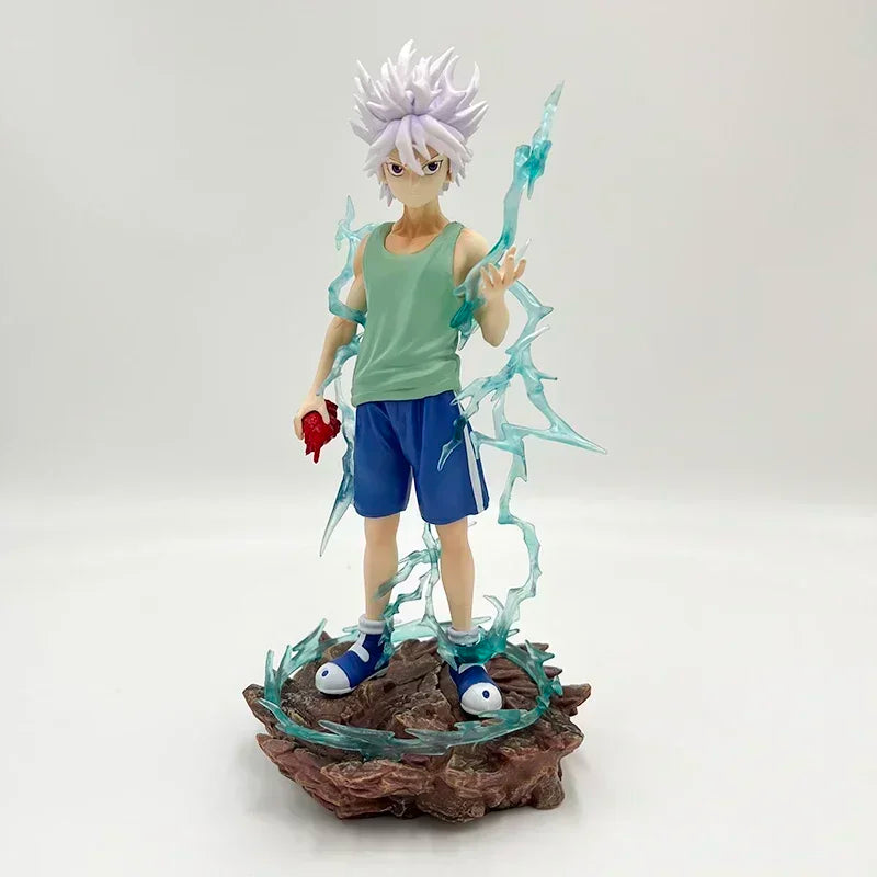 22cm Hunter x Hunter Anime Figure Killua Zoldyck Action Figure Gon Freecss/Hisoka/Alluka Zoldyck Figurine Model Doll Toys Gifts
