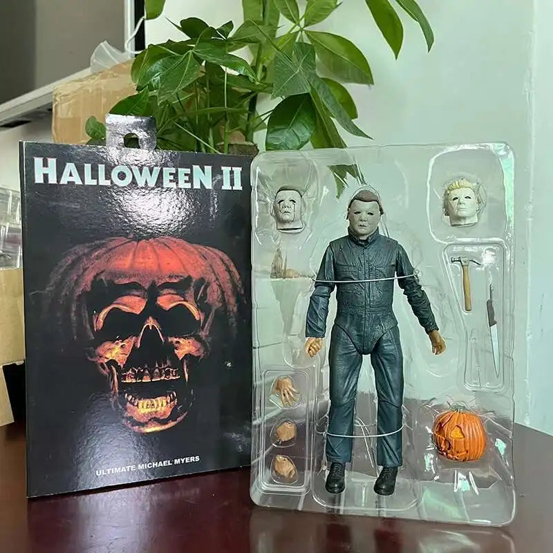 NECA Figure Michael Myers With LED Pumpkin Halloween Figure Ultimate Action Toy Doll Decor Christmas Gift Halloween Horror Toy