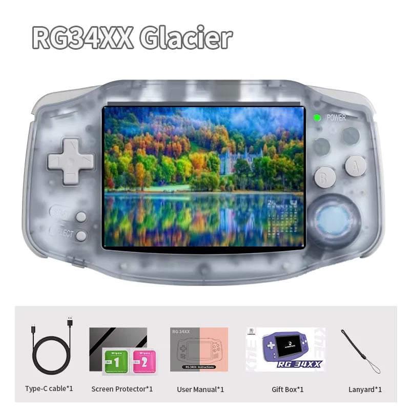 ANBERNIC RG34XX RG 34XX Handheld Game Console Video Games Players 3.4-inch IPS Screen Linux 64-bit System HD TV 5G WiFi PSP Gift