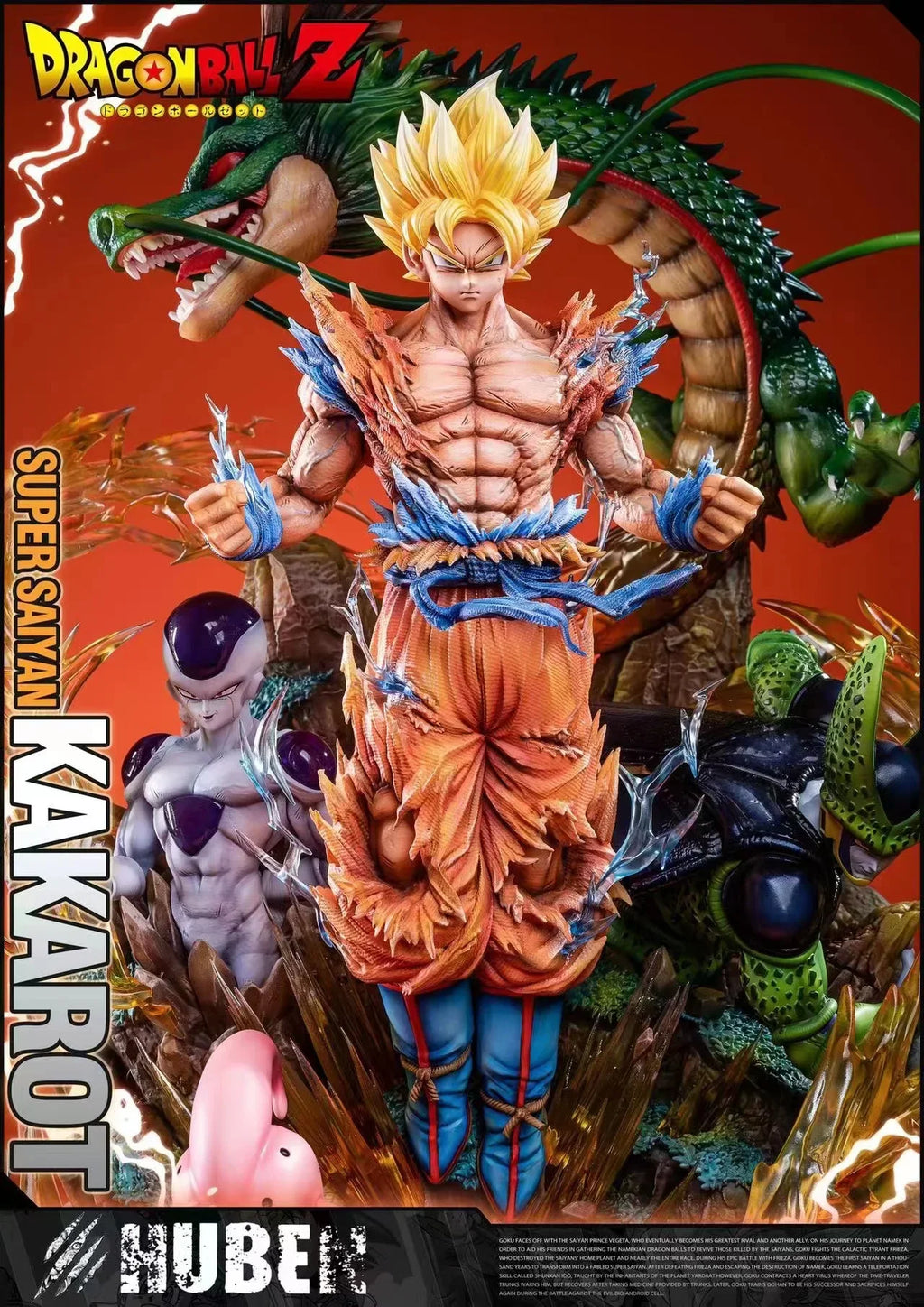 Son Goku Figur Dragon Ball Z Frieza Shenron Anime Figuren 23cm Super Saiyajin Statue PVC Schreibtisch Ornament Modell Weihnachtsgeschenke Spielzeug