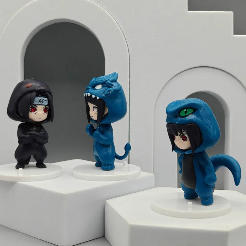 Bandai  Naruto Bnfigureq Pajamars Series Blind Box Action Figures Model Sasuke Kakashi Costume Design Decoration Gift Toy